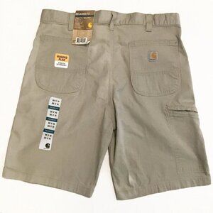 Carhartt Rugged Flex Rigby Shorts Mens 38x10 Khaki Relaxed Fit NWT